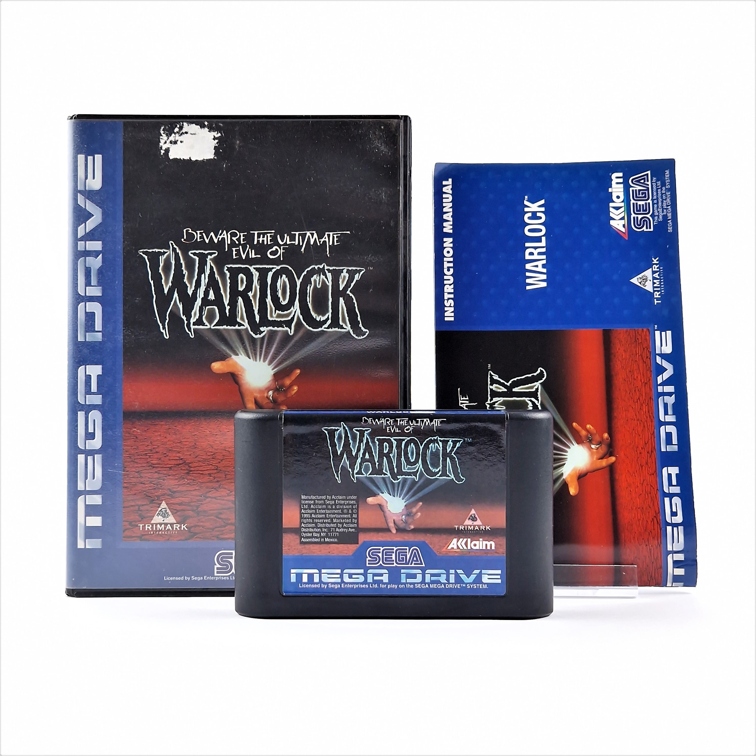 Sega Mega Drive Game: Beware The Ultimate Evil of Warlock - OVP Instru