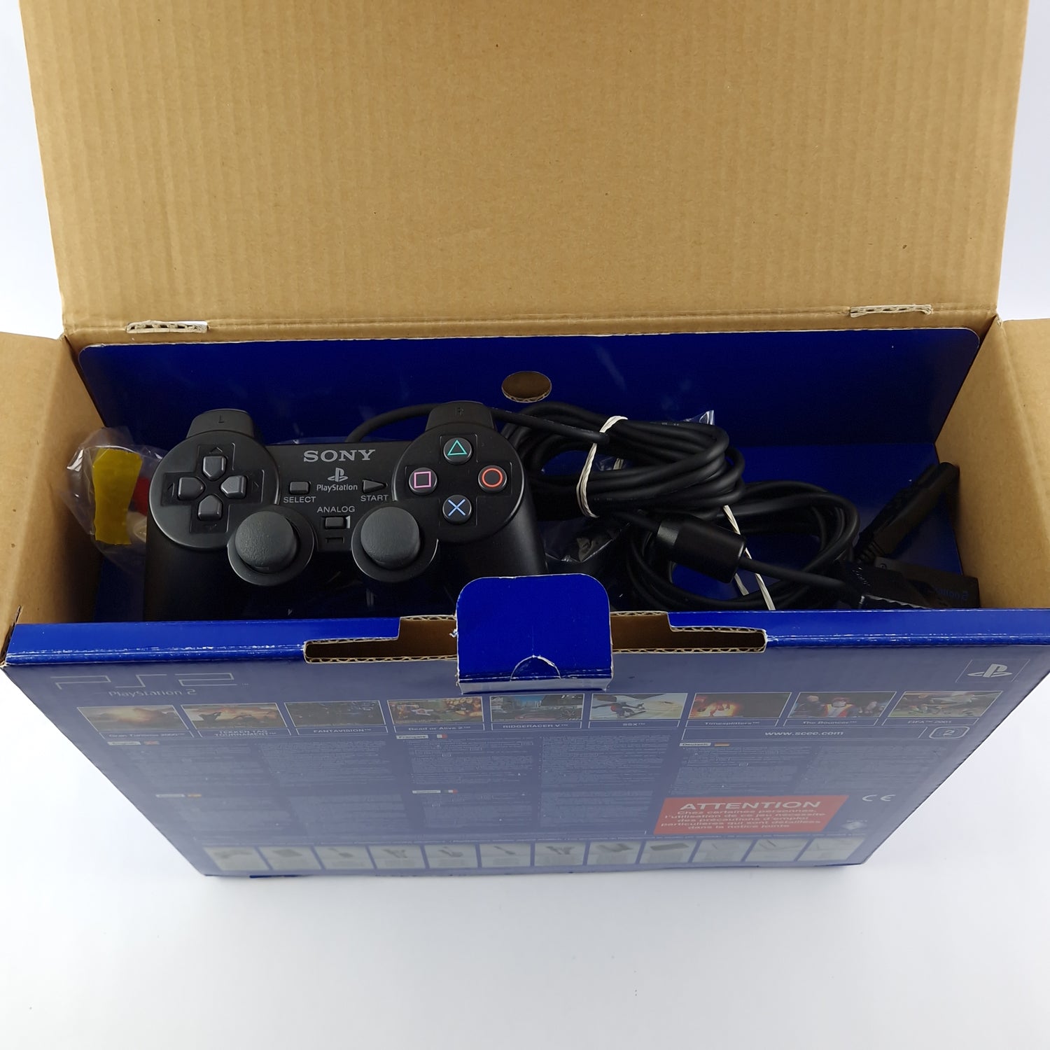 Sony PlayStation 2 Slim Konsole Schwarz, PS2 + Original Controller