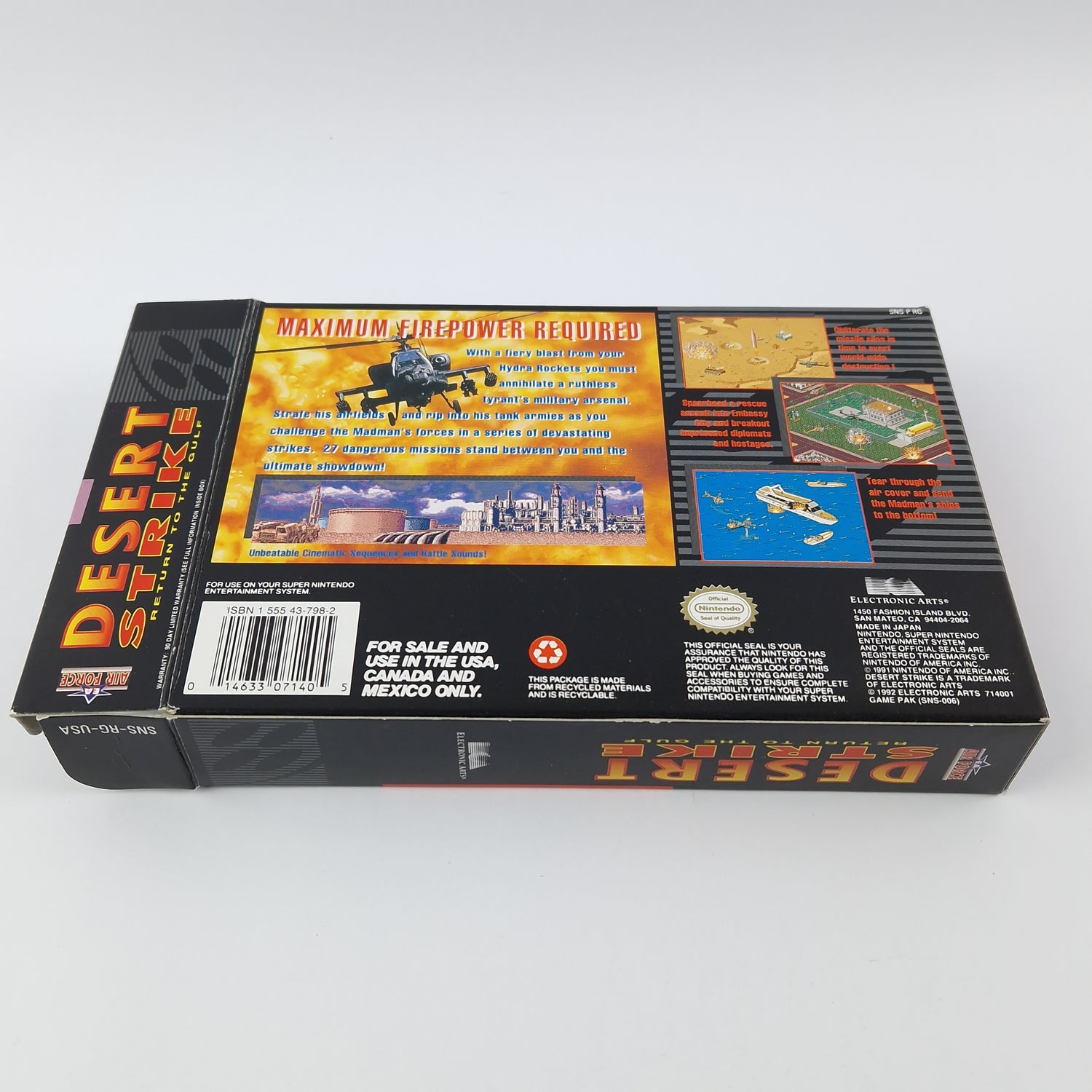 Super Nintendo Game: Desert Strike Return to The Gulf - OVP SNES USA Version