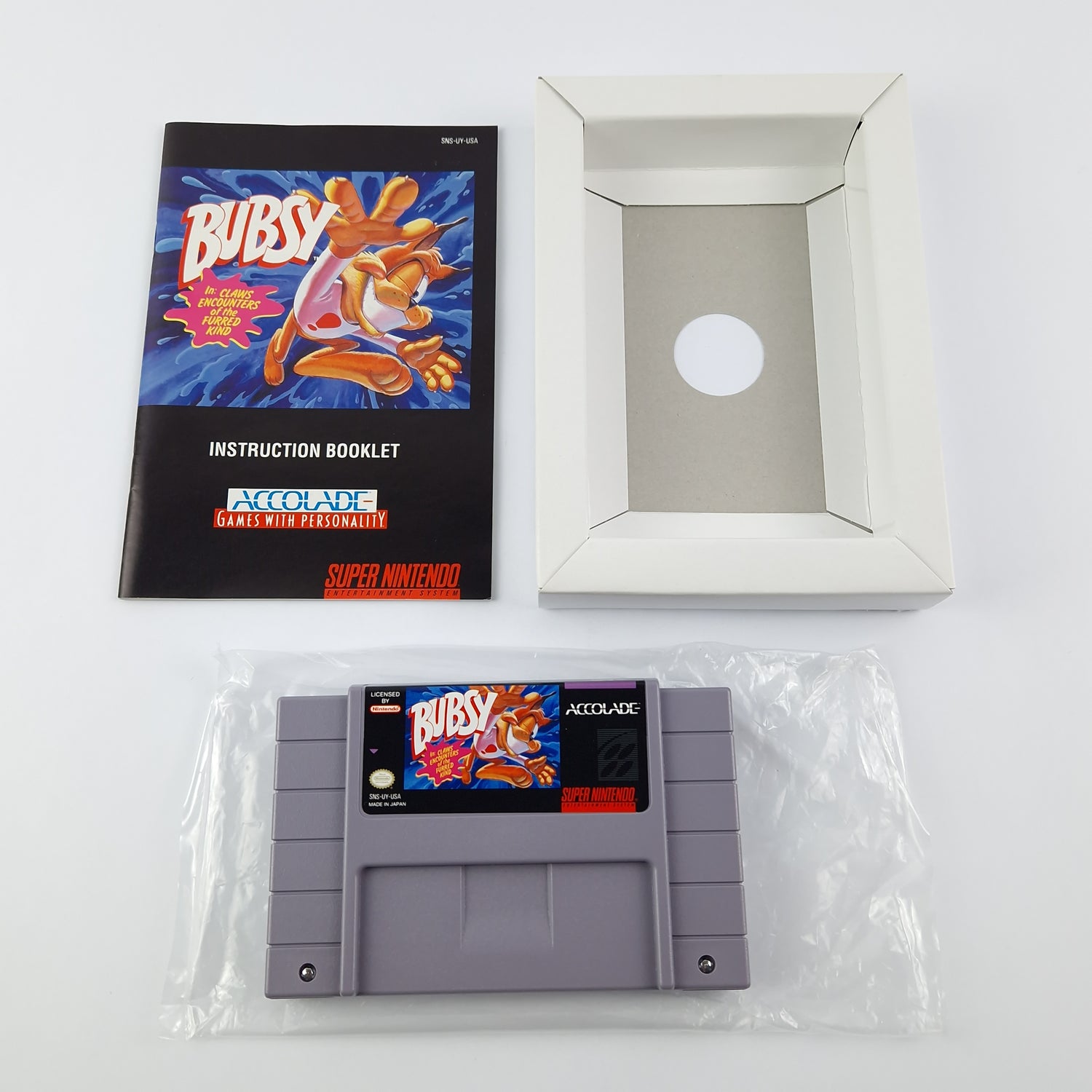 Super Nintendo game: BUBSY - OVP instructions module | SNES NTSC-U/C USA Game