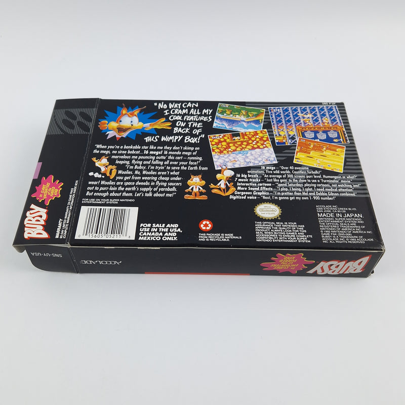 Super Nintendo game: BUBSY - OVP instructions module | SNES NTSC-U/C USA Game