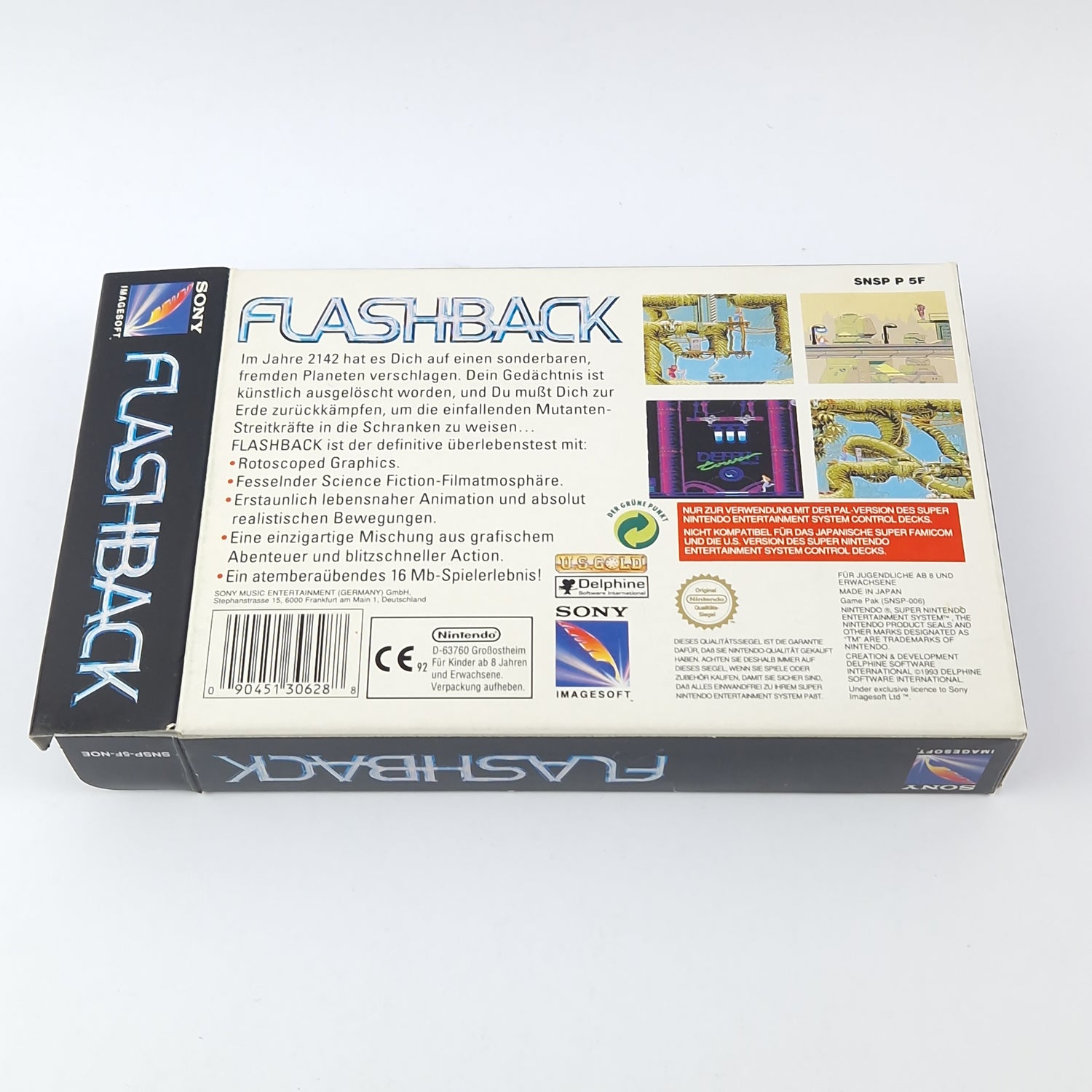 Super Nintendo Game: Flashback - OVP Instructions Module | SNES PAL NOE