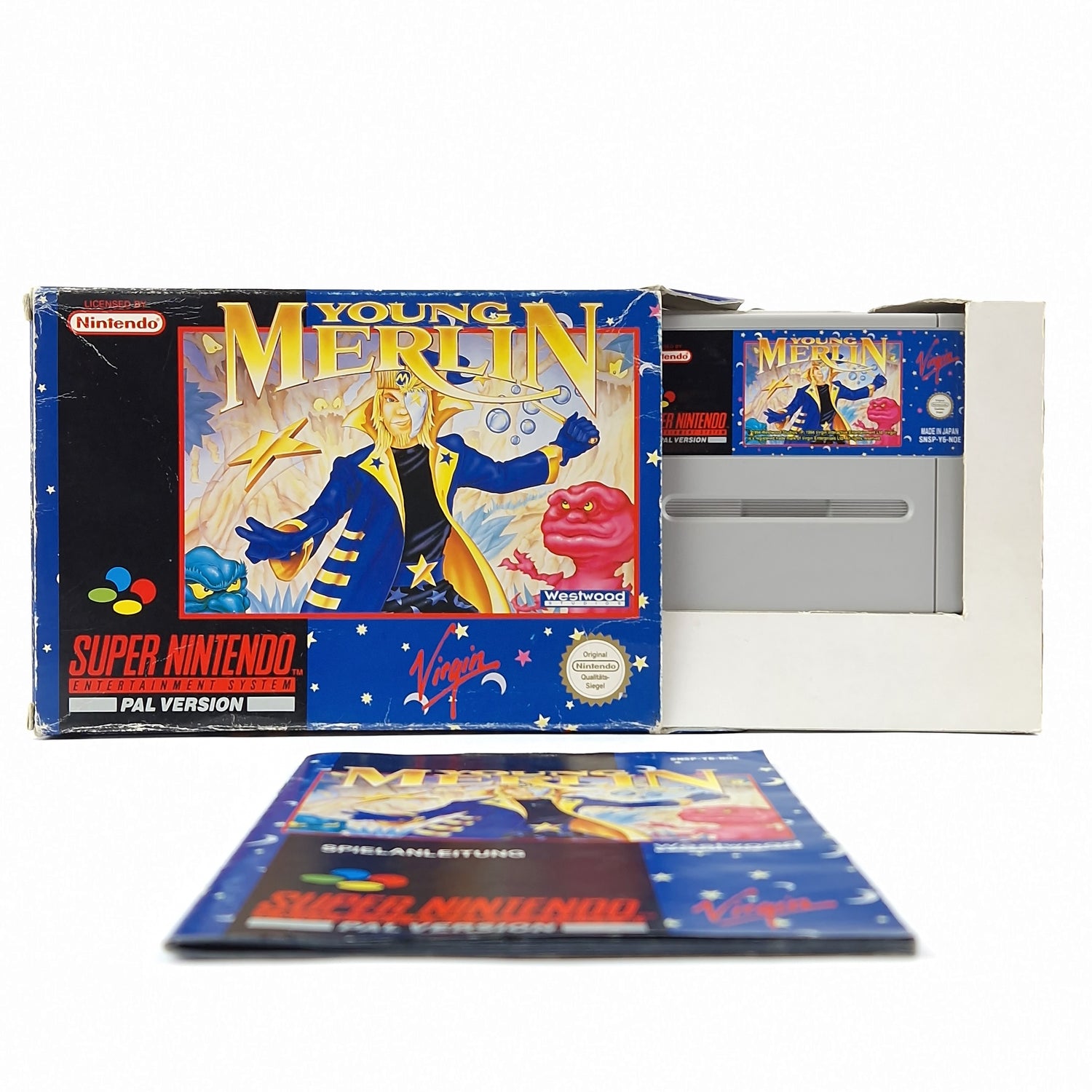 Super Nintendo game: Young Merlin - OVP instructions module | SNES Pal Game