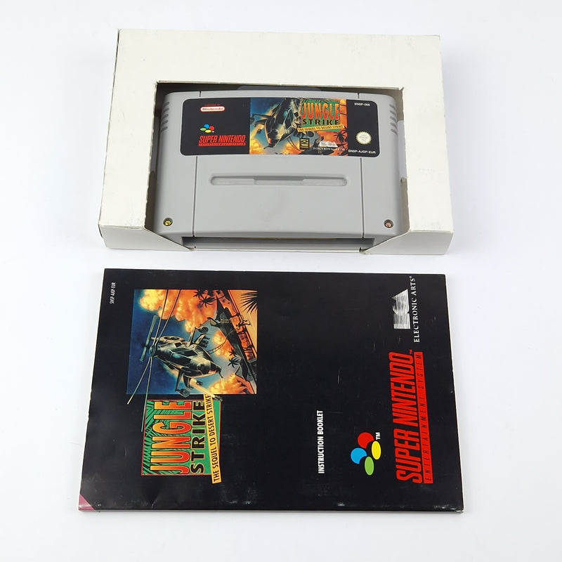 Super Nintendo Game: Jungle Strike The Sequel to Desert Strike - SNES OVP PAL