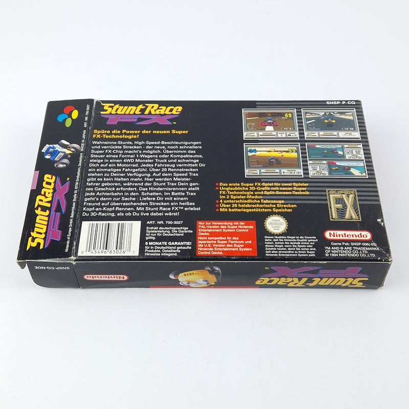 Super Nintendo Spiel : Stunt Race FX - OVP Anleitung Modul | SNES Pal Game