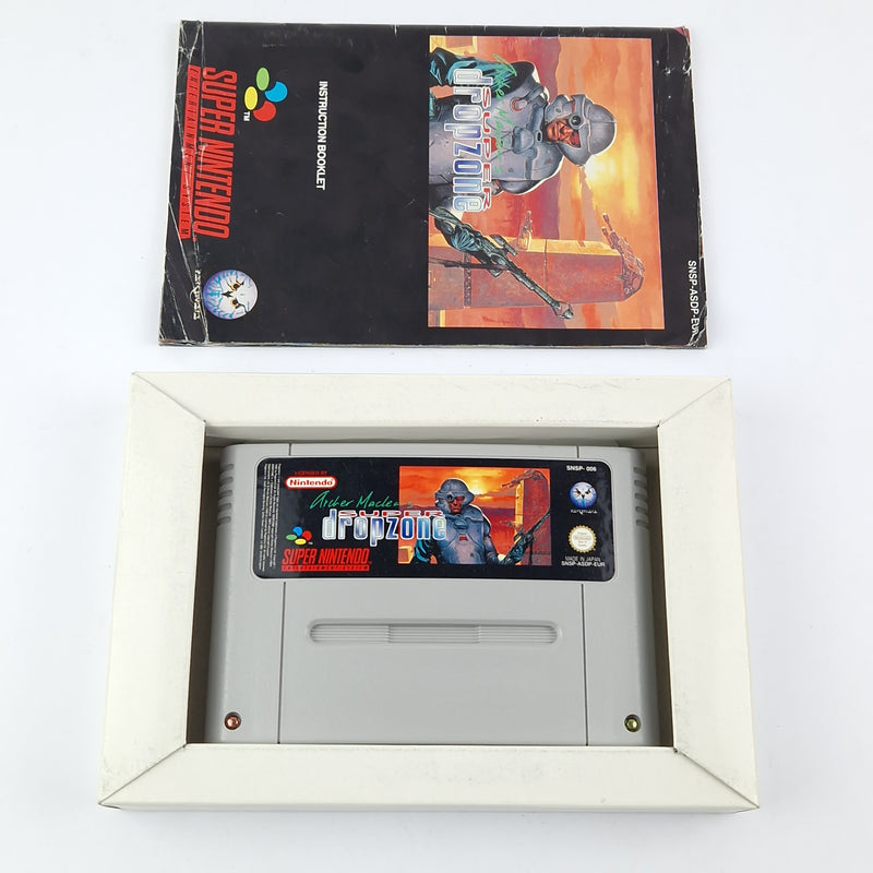 Super Nintendo game: Super Dropzone - OVP instructions module | SNES Pal Game