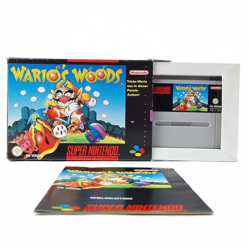 Super Nintendo Spiel : Wario´s Woods - OVP Anleitung Modul | SNES Pal Game