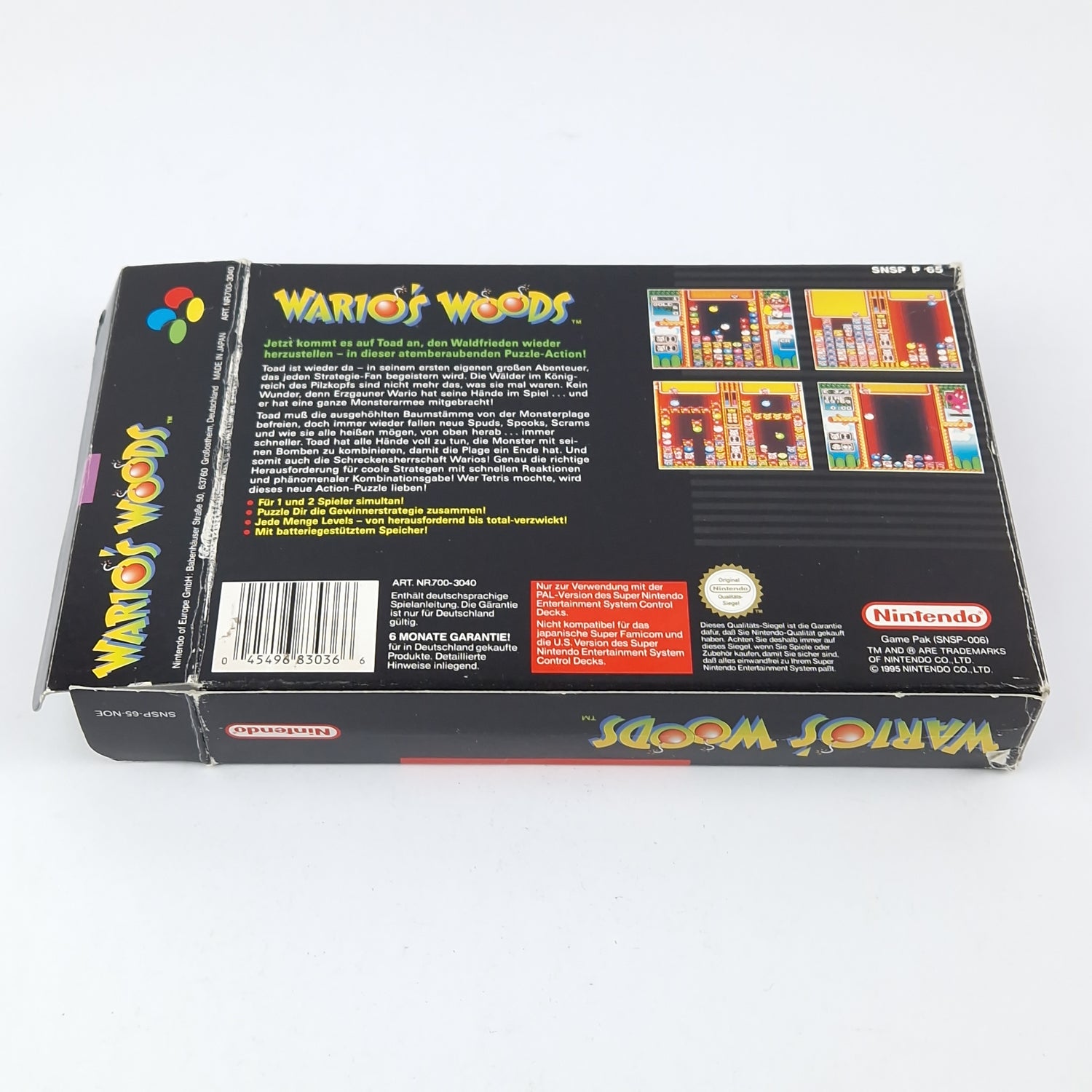 Super Nintendo game: Wario's Woods - OVP instructions module | SNES Pal Game