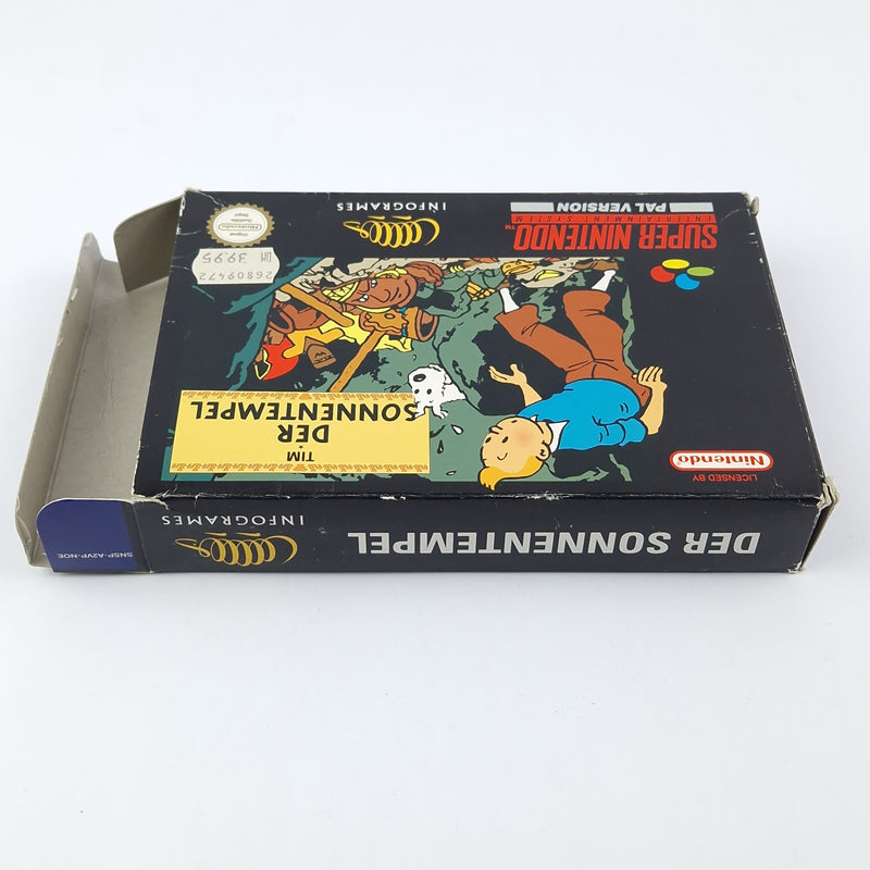 Super Nintendo Game: Tintin The Sun Temple - Original Packaging Instructions Module SNES