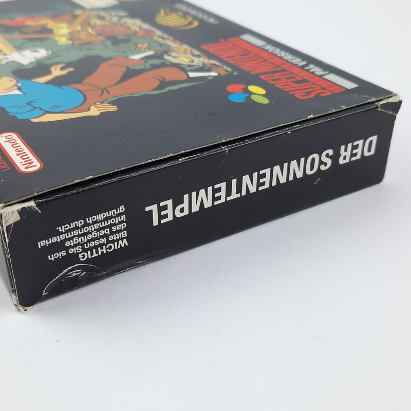 Super Nintendo Game: Tintin The Sun Temple - Original Packaging Instructions Module SNES