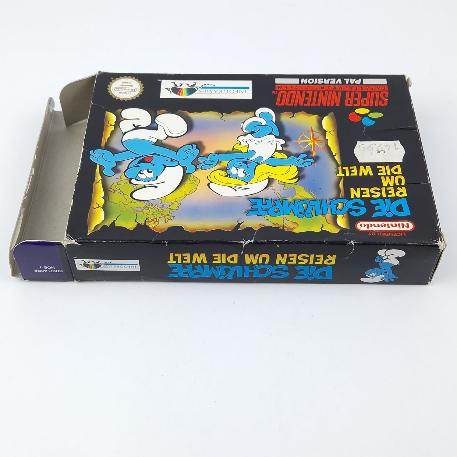 Super Nintendo Game: The Smurfs Travel the World OVP Instructions Module SNES