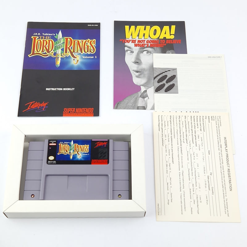 Super Nintendo Game: The Lord of The Rings Volume 1 - OVP NTSC-U/C USA SNES