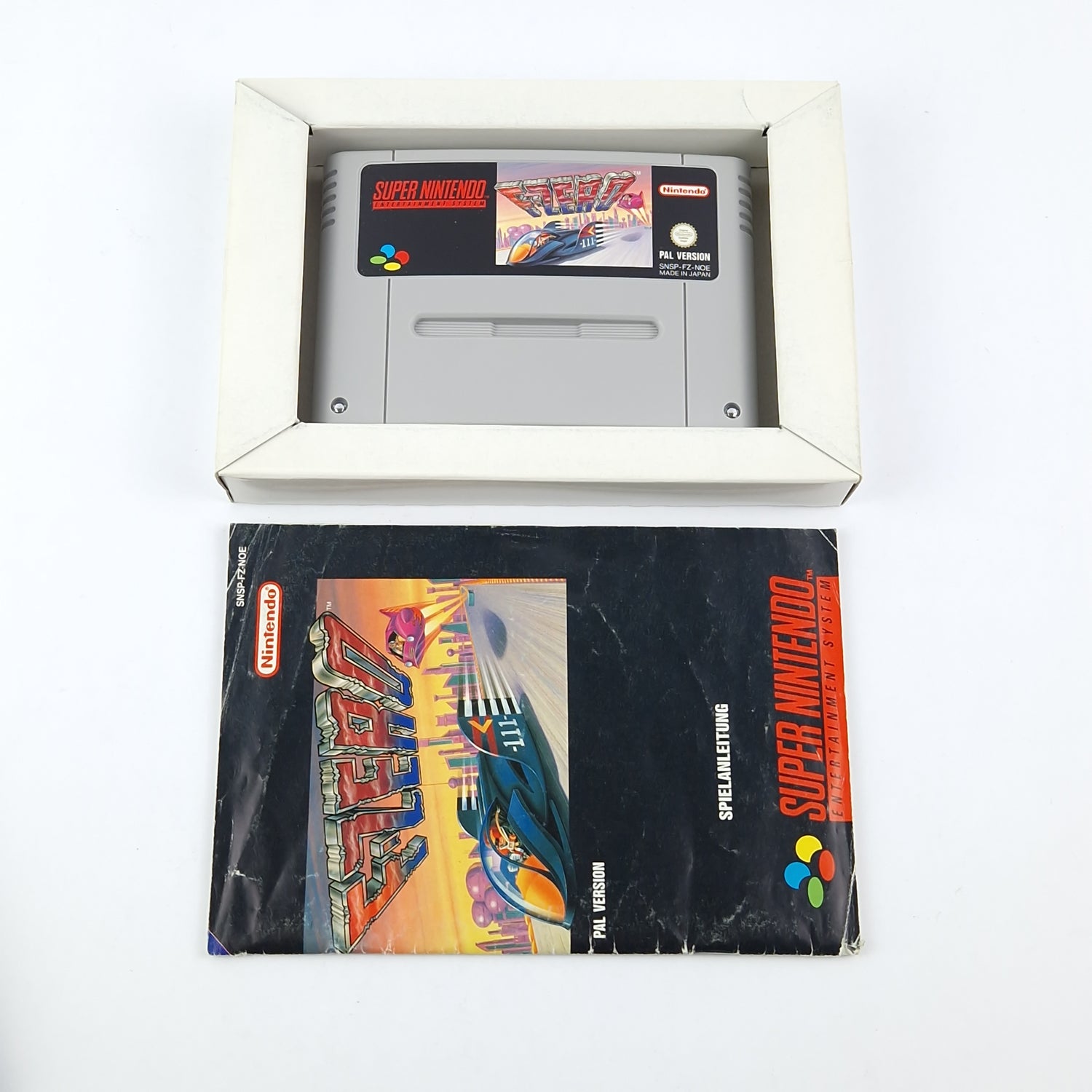 Super Nintendo game: F-Zero - original packaging instructions module | Snes Pal Game