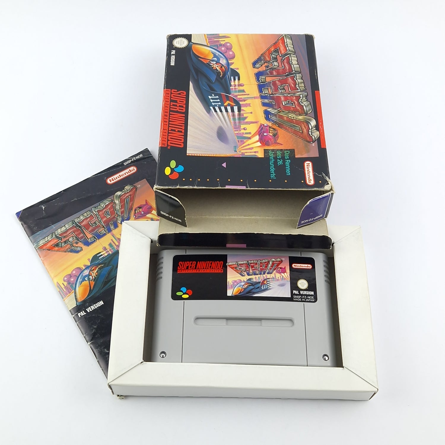 Super Nintendo game: F-Zero - original packaging instructions module | Snes Pal Game