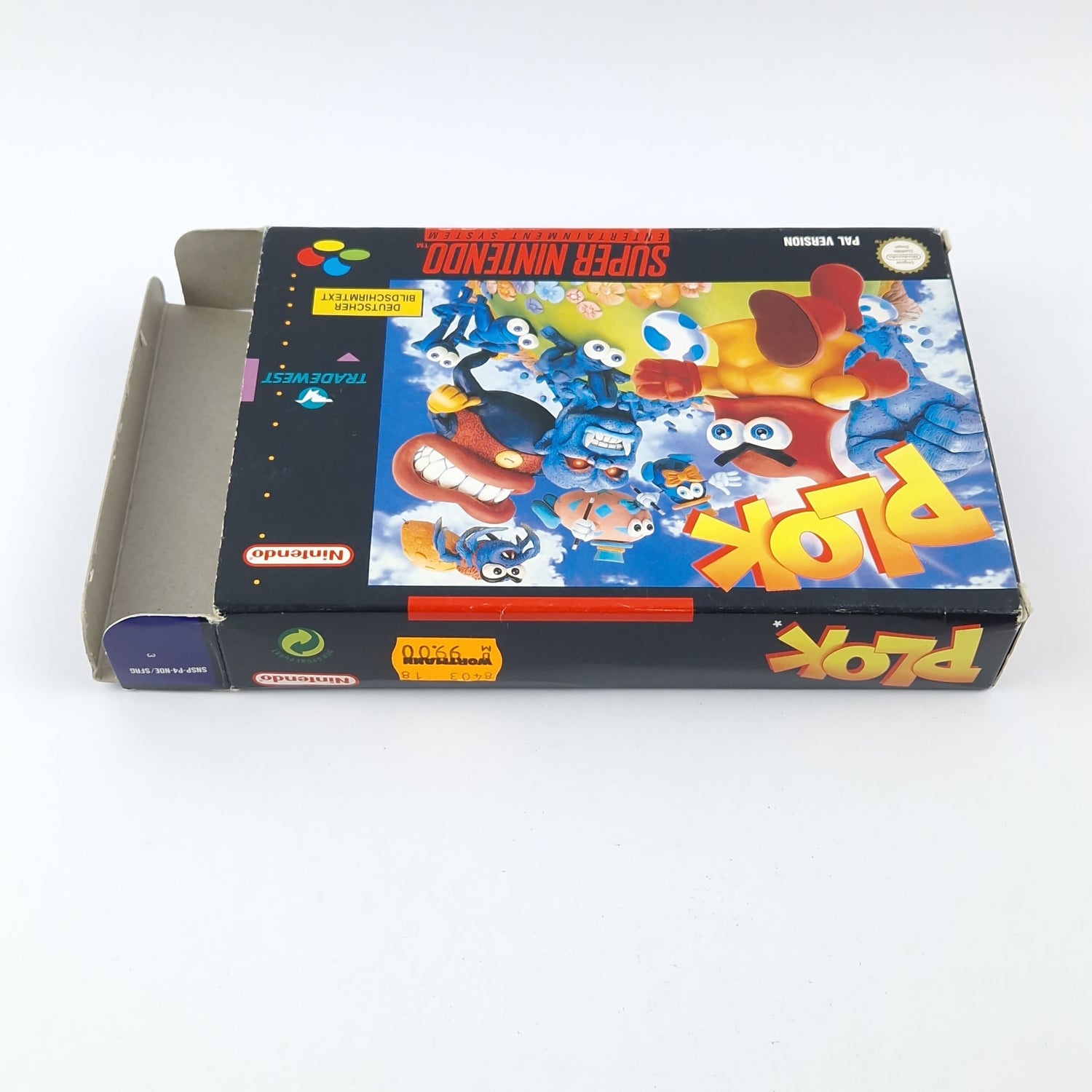 Super Nintendo Spiel :  Plok - OVP Anleitung Modul | Snes Pal Game