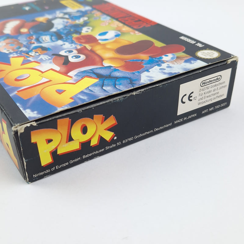 Super Nintendo Spiel :  Plok - OVP Anleitung Modul | Snes Pal Game