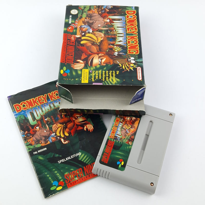 Super Nintendo Spiel : Donkey Kong Country 1 - OVP Anleitung Modul | SNES PAL