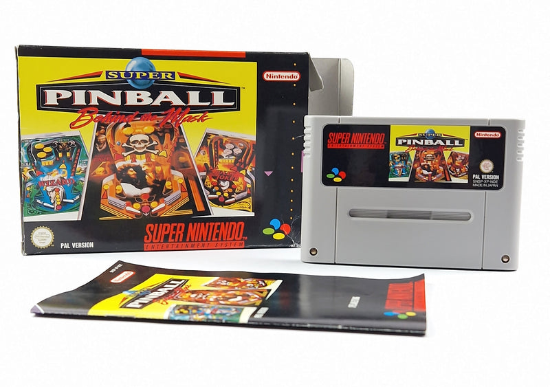 Super Nintendo Game: Super Pinball Behind The Mask - OVP | SNES PAL