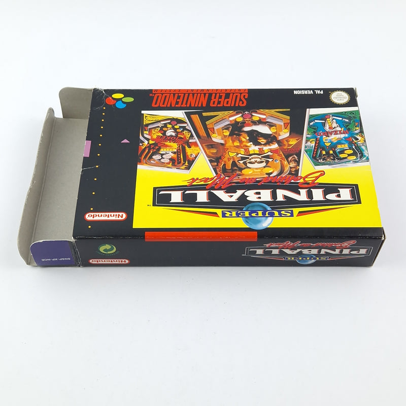 Super Nintendo Game: Super Pinball Behind The Mask - OVP | SNES PAL