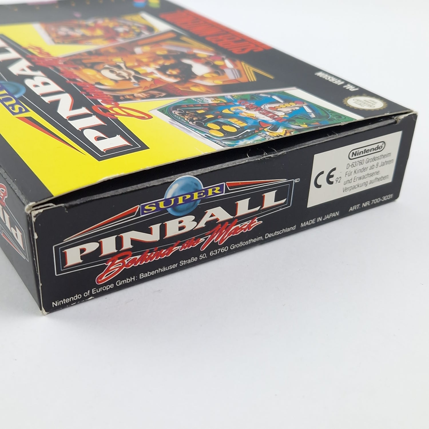 Super Nintendo Game: Super Pinball Behind The Mask - OVP | SNES PAL