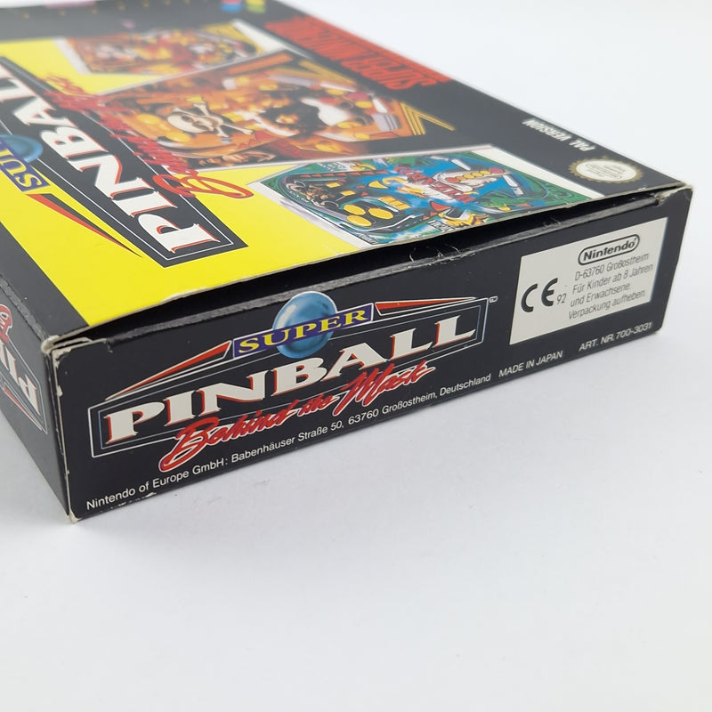 Super Nintendo Game: Super Pinball Behind The Mask - OVP | SNES PAL