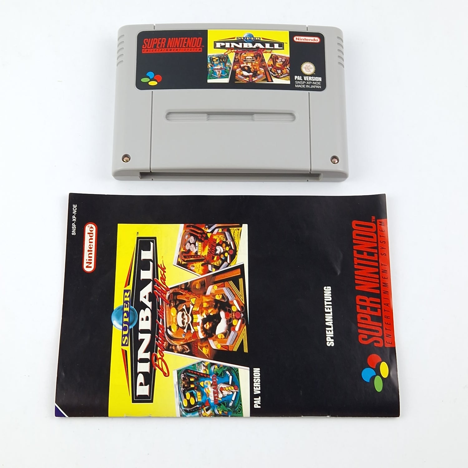 Super Nintendo Game: Super Pinball Behind The Mask - OVP | SNES PAL