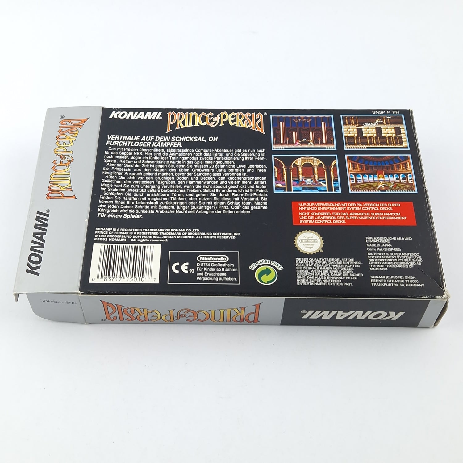 Super Nintendo Spiel : Prince of Persia - OVP Anleitung Modul | SNES PAL