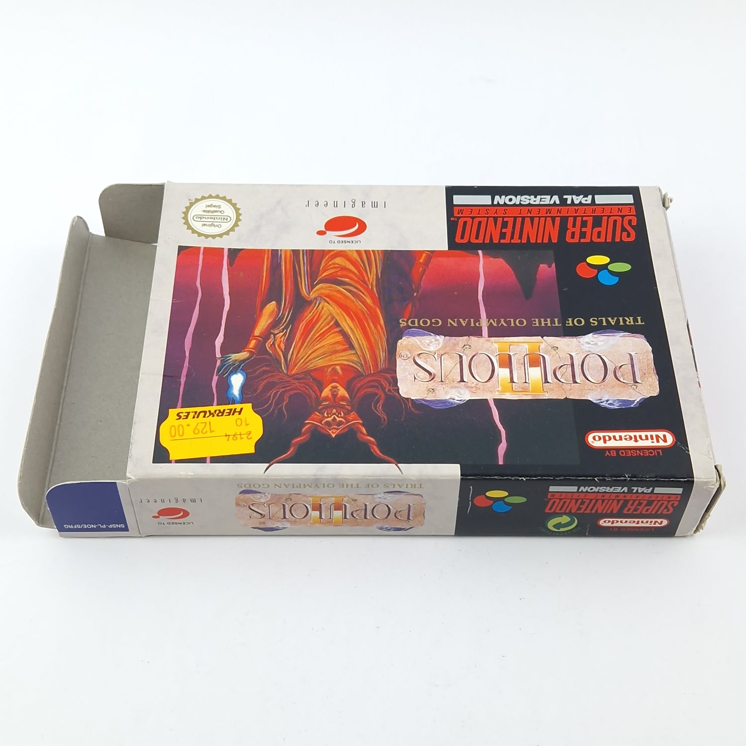 Super Nintendo Spiel : Populous II  2 - OVP Anleitung Modul | SNES PAL