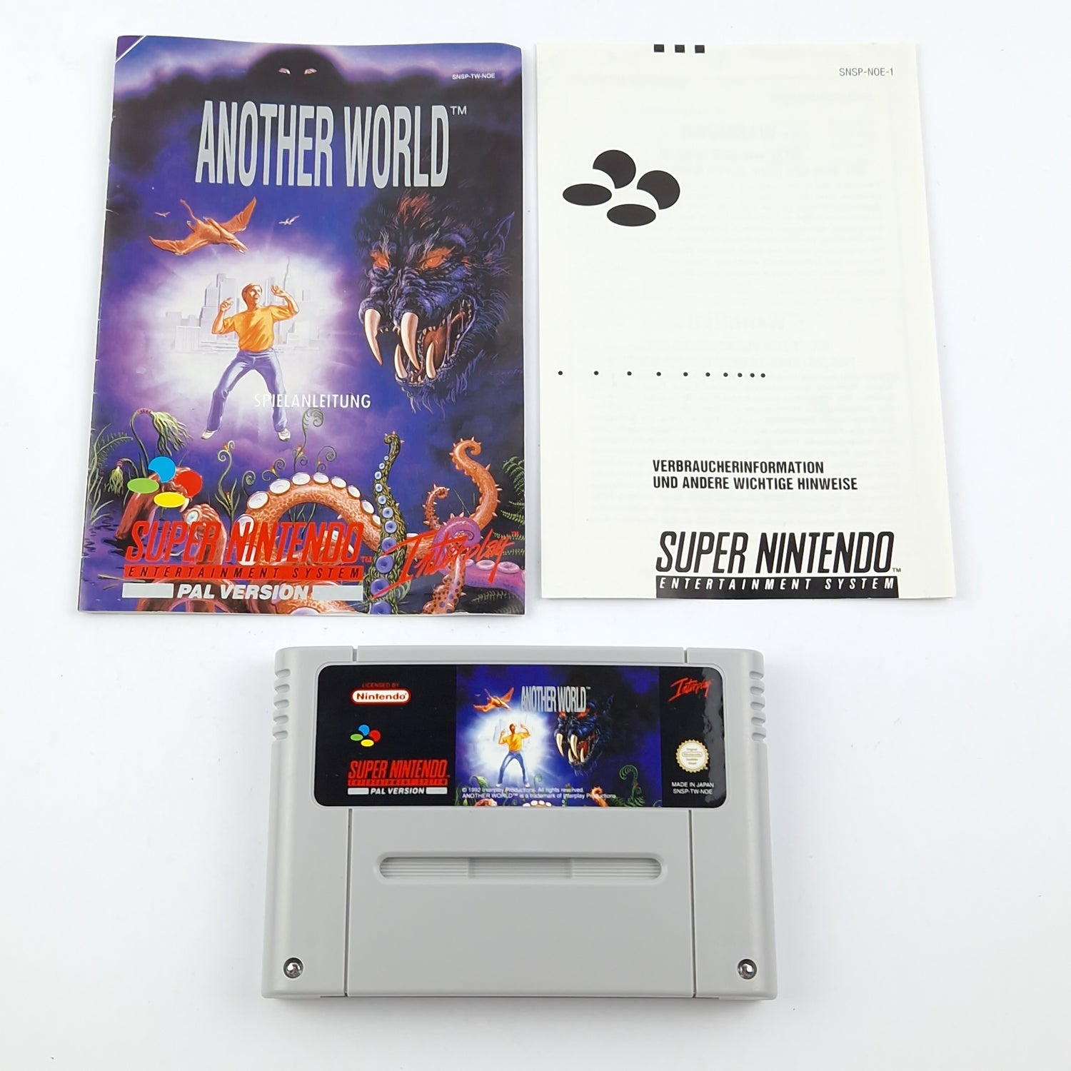 Super Nintendo Game: Another World - OVP Instructions Module | SNES PAL