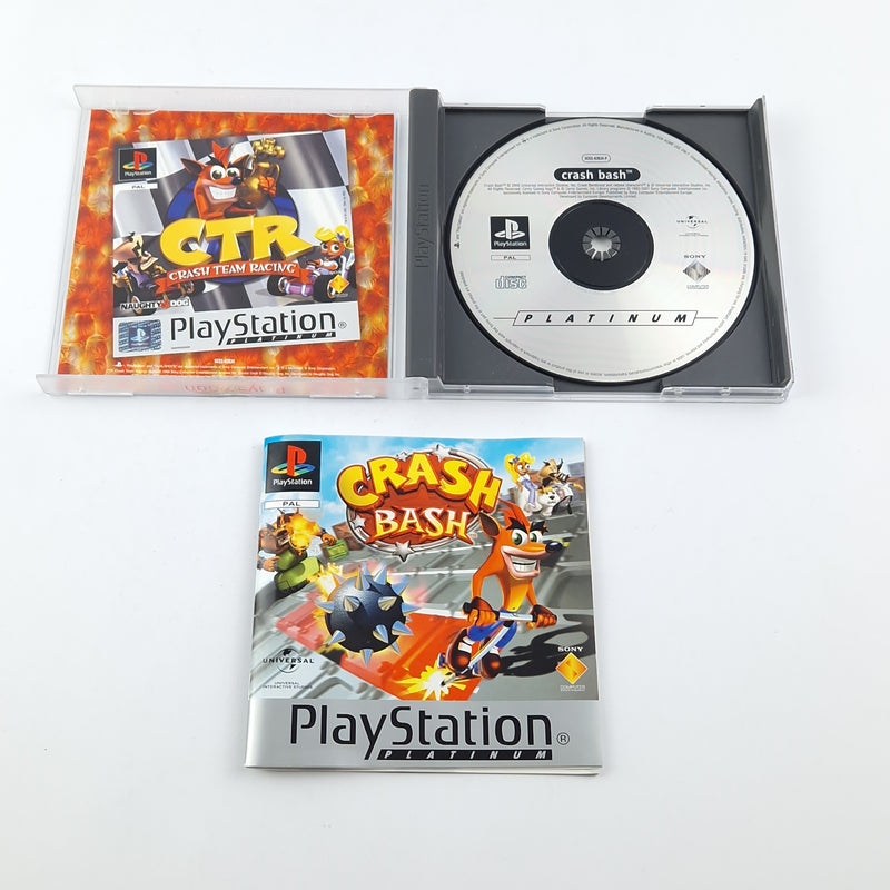 Playstation 1 Game: Crash Bash Platinum - OVP Instructions CD / SONY PS1 PSX PAL