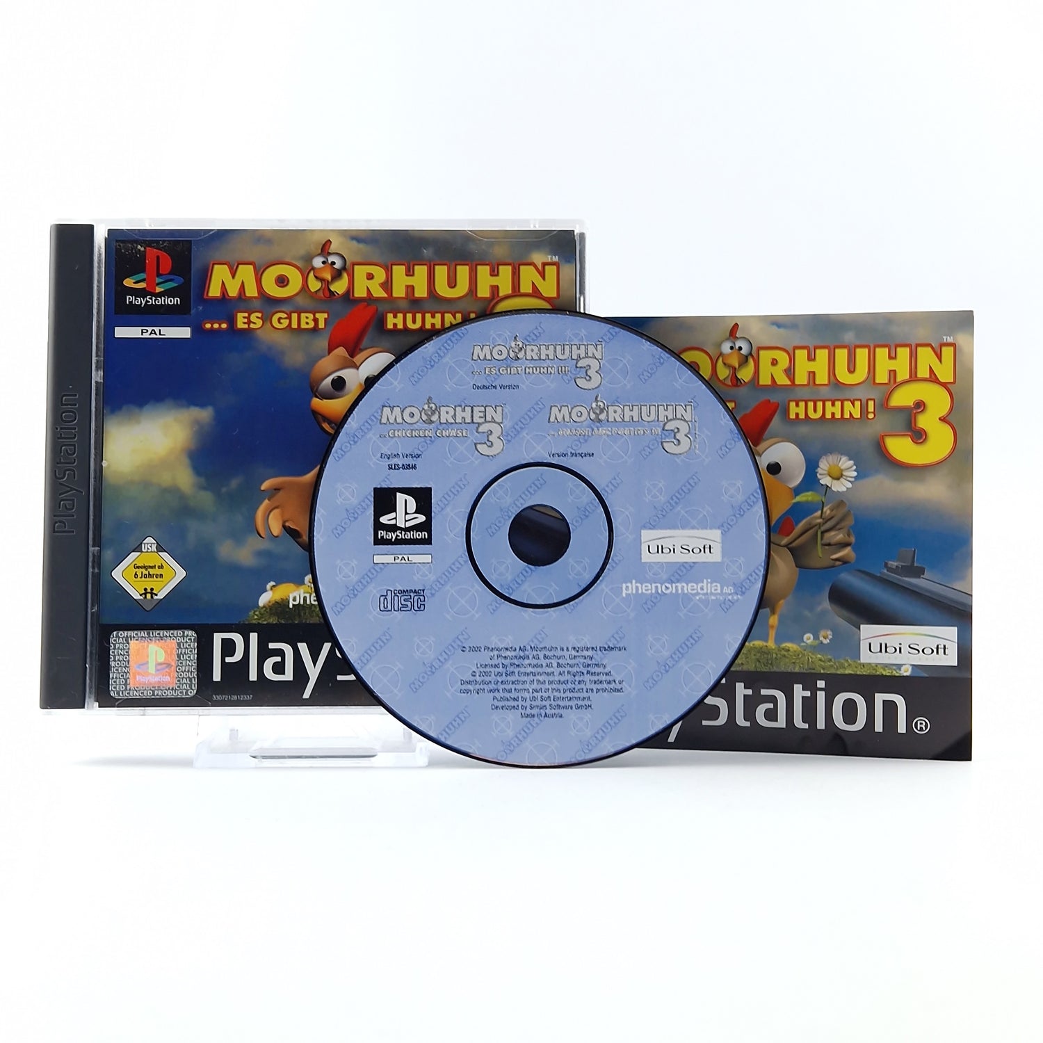 Playstation 1 Spiel : Moorhuhn 3 - OVP Anleitung CD / SONY PS1 PSX PAL