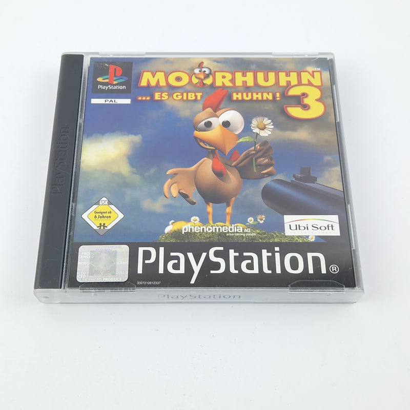 Playstation 1 Spiel : Moorhuhn 3 - OVP Anleitung CD / SONY PS1 PSX PAL