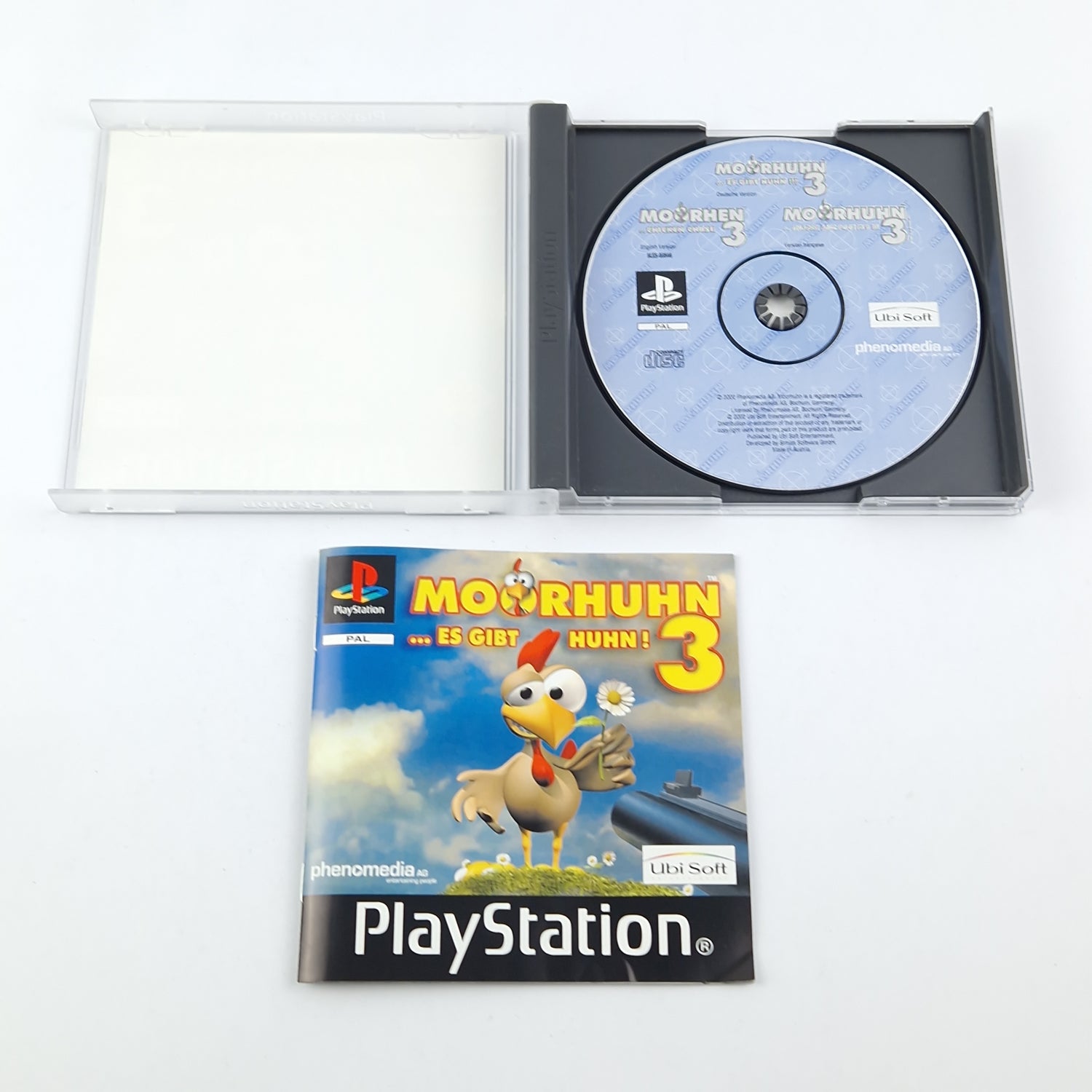 Playstation 1 Spiel : Moorhuhn 3 - OVP Anleitung CD / SONY PS1 PSX PAL