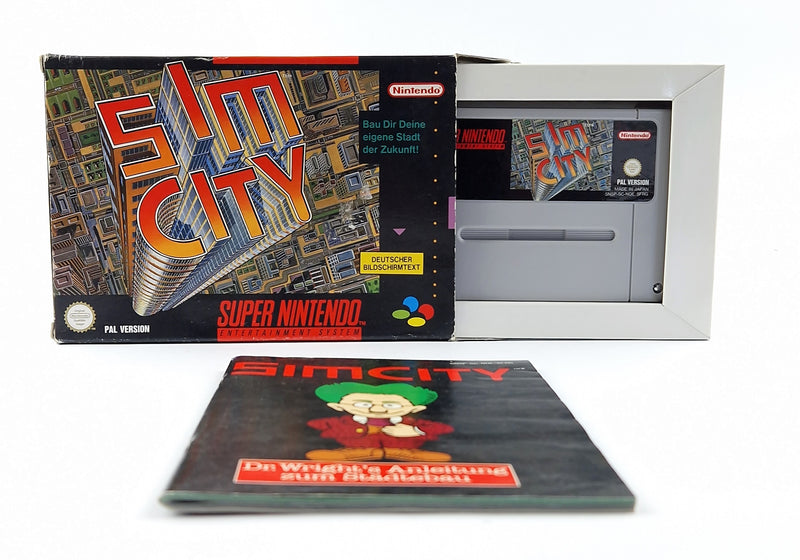 Super Nintendo Game: Sim City - OVP Instructions Module / CIB SNES PAL Game