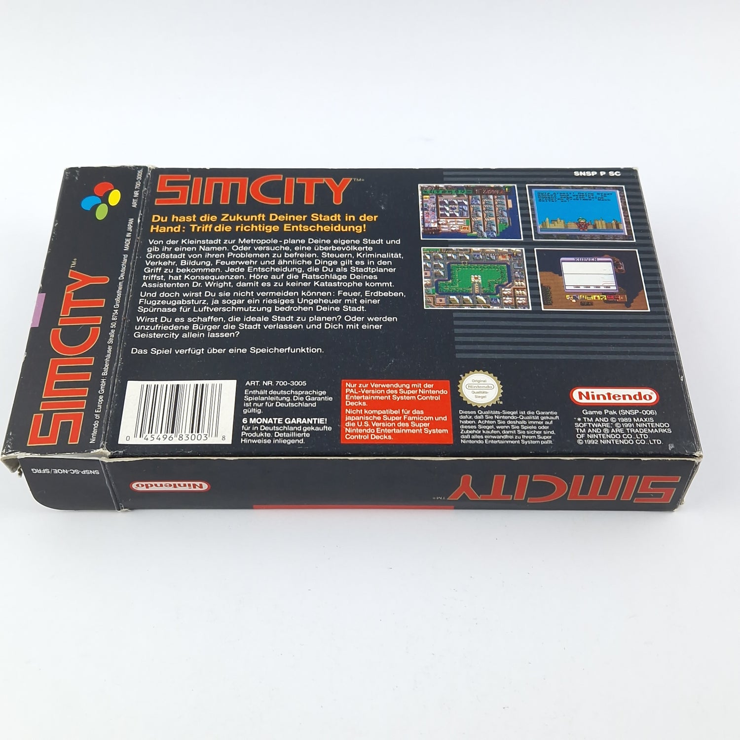 Super Nintendo Game: Sim City - OVP Instructions Module / CIB SNES PAL Game