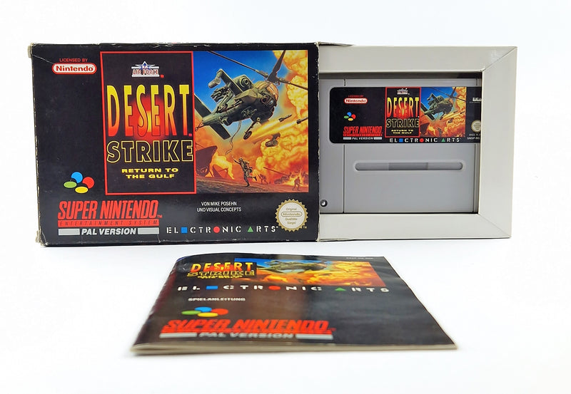 Super Nintendo Game: Desert Strike Return to the Gulf - OVP / CIB SNES PAL