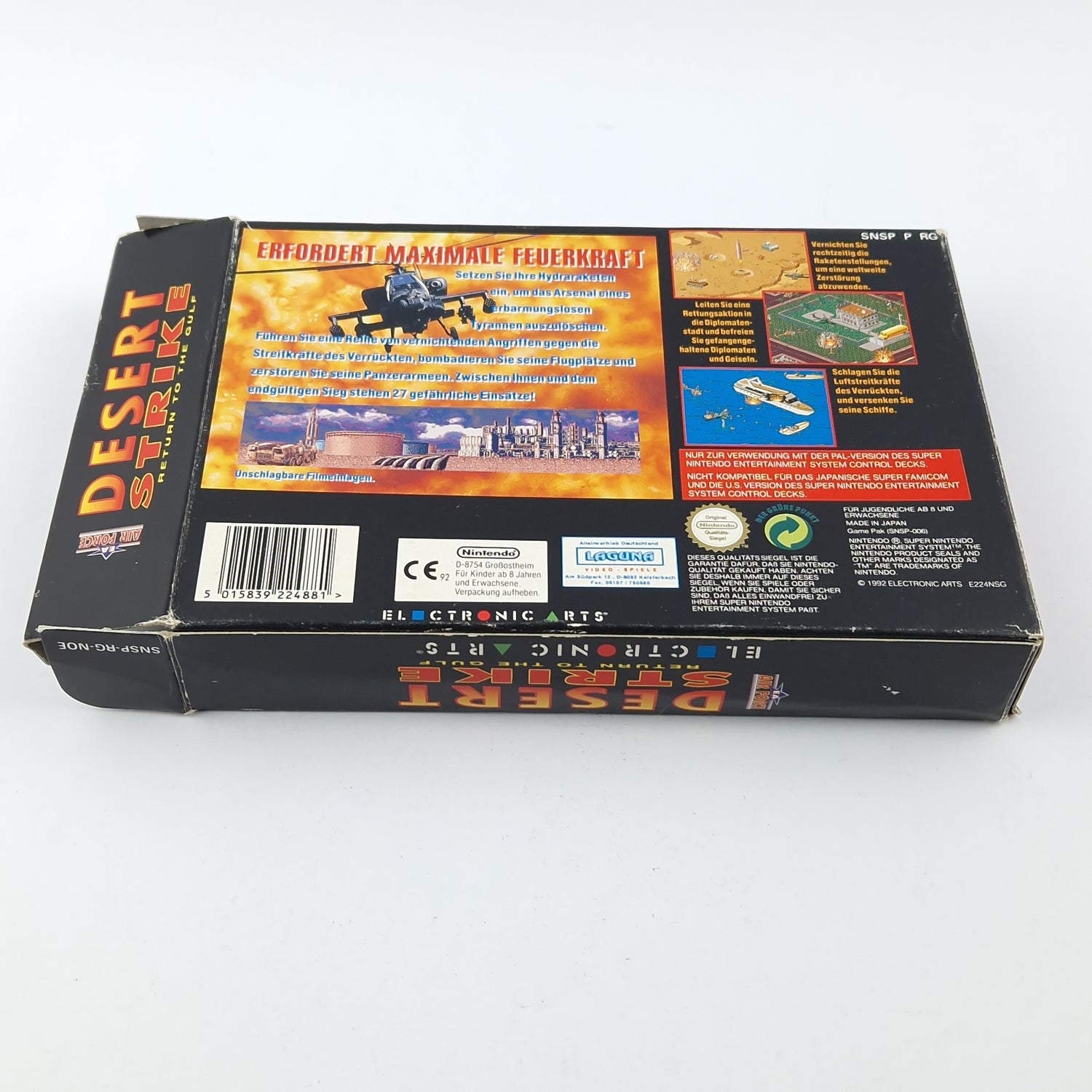 Super Nintendo Game: Desert Strike Return to the Gulf - OVP / CIB SNES PAL