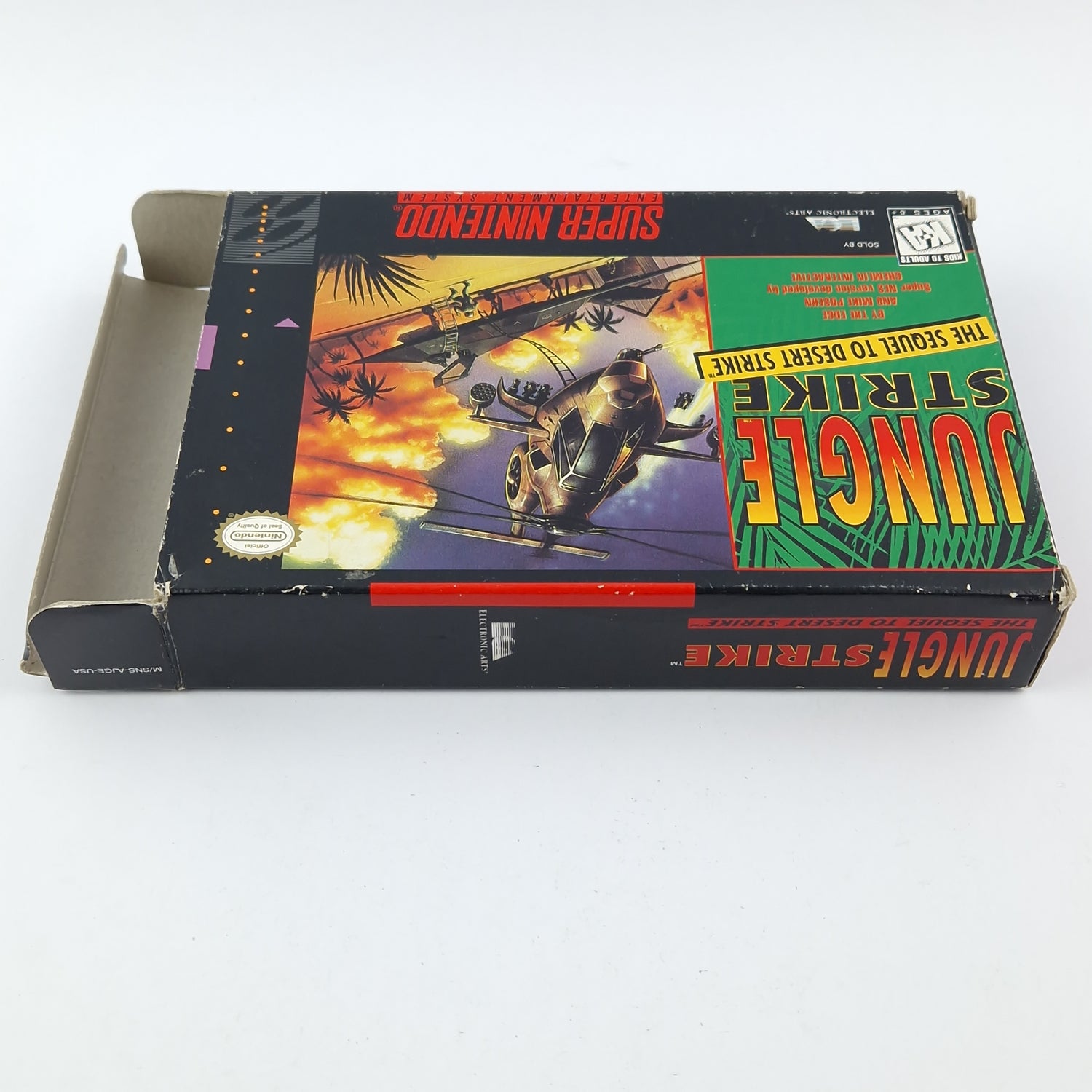 Super Nintendo Game: Jungle Strike The Sequel to Desert Strike - OVP CIB SNES