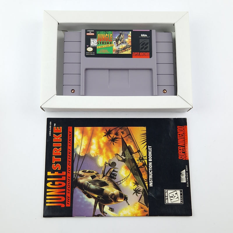 Super Nintendo Game: Jungle Strike The Sequel to Desert Strike - OVP CIB SNES