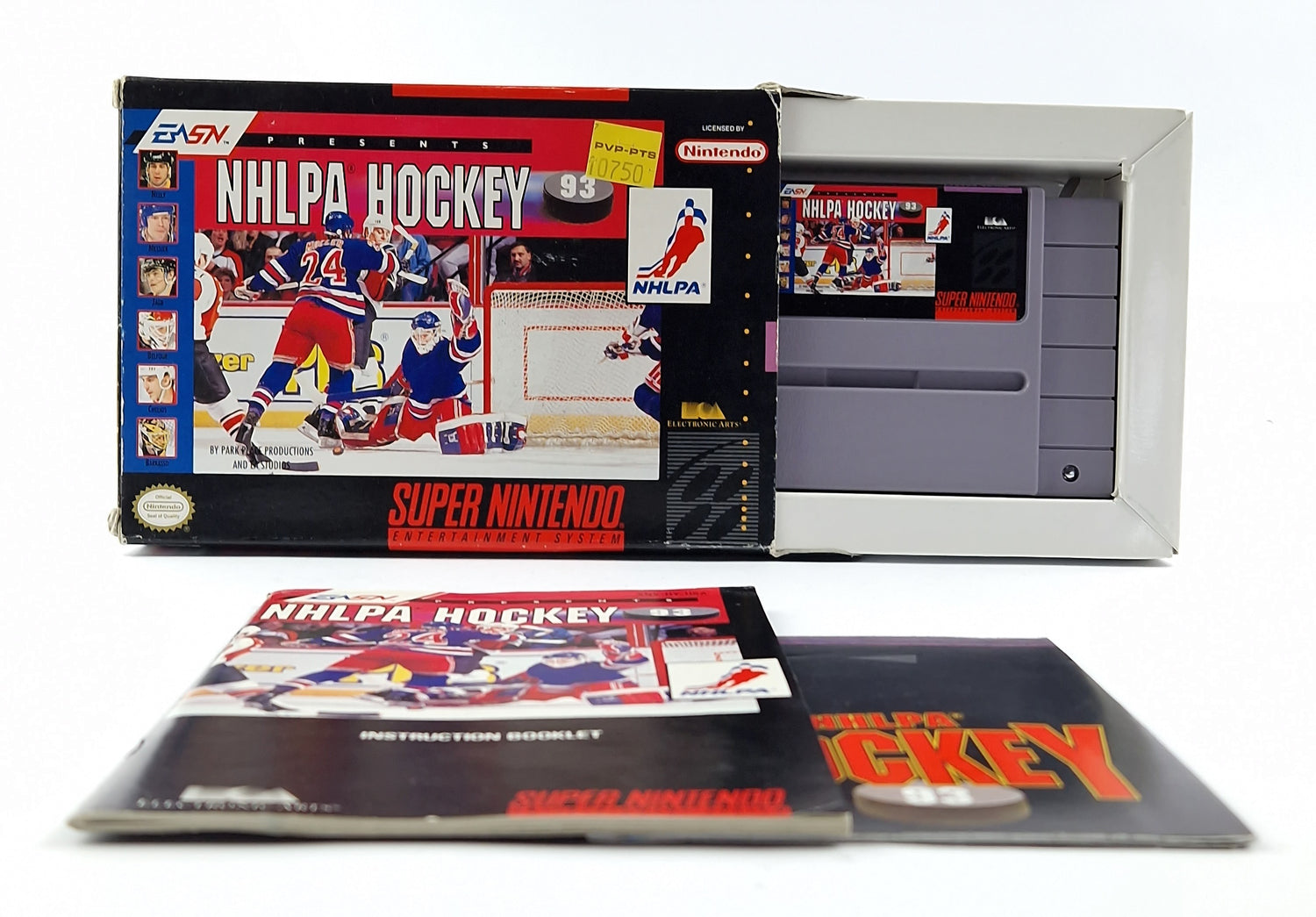 Super Nintendo Spiel : NHLPA Hockey 93 - OVP Anleitung Modul SNES Icehockey USA