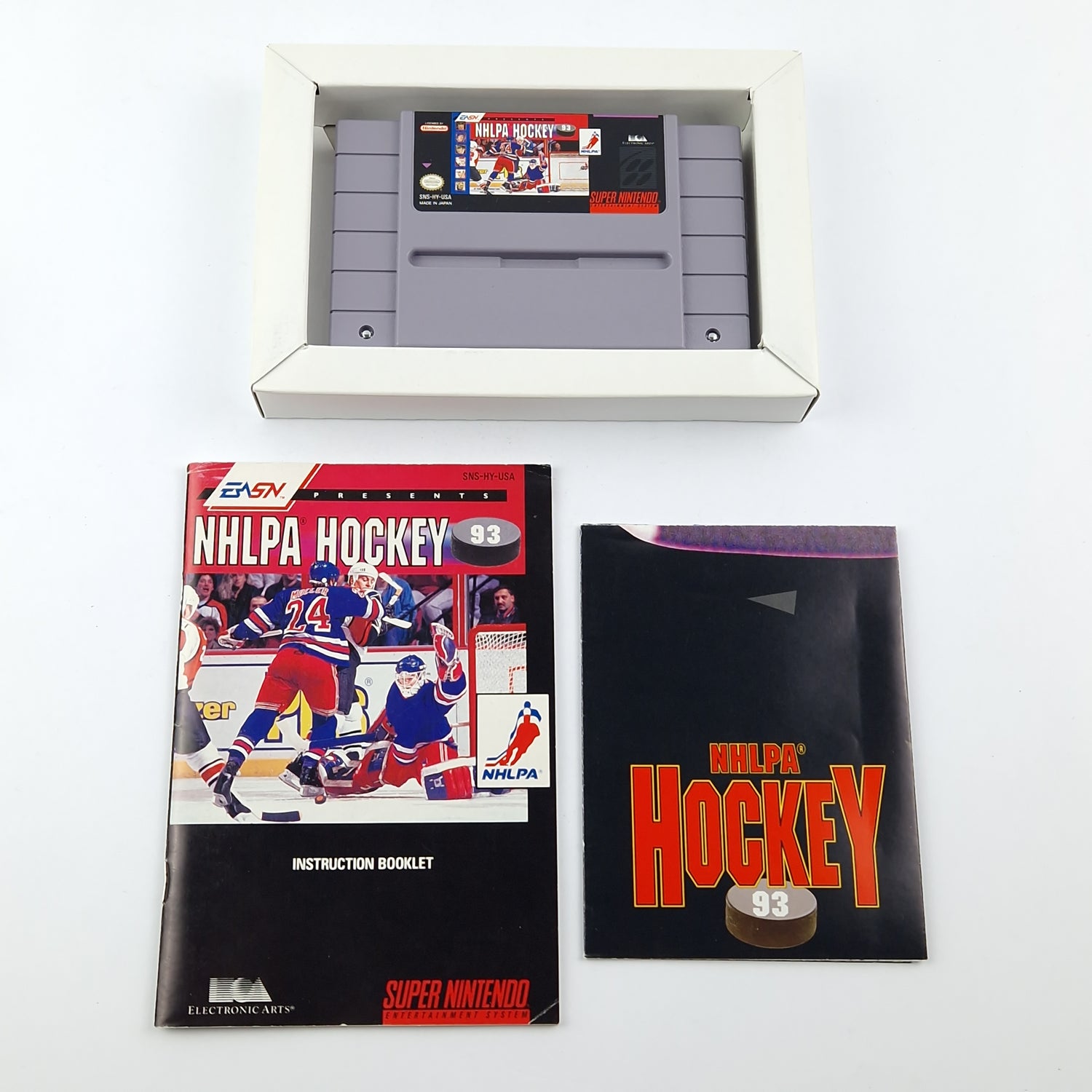 Super Nintendo Spiel : NHLPA Hockey 93 - OVP Anleitung Modul SNES Icehockey USA