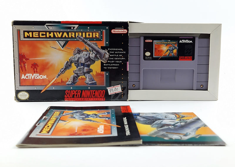 Super Nintendo Game: Mechwarrior - OVP Instructions Module / SNES Game CIB USA