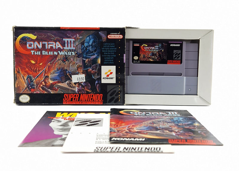 Super Nintendo Game: Contra III The Alien Wars - OVP / SNES Game CIB USA