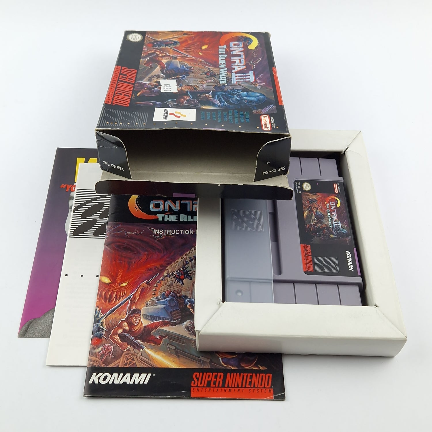 Super Nintendo Game: Contra III The Alien Wars - OVP / SNES Game CIB USA