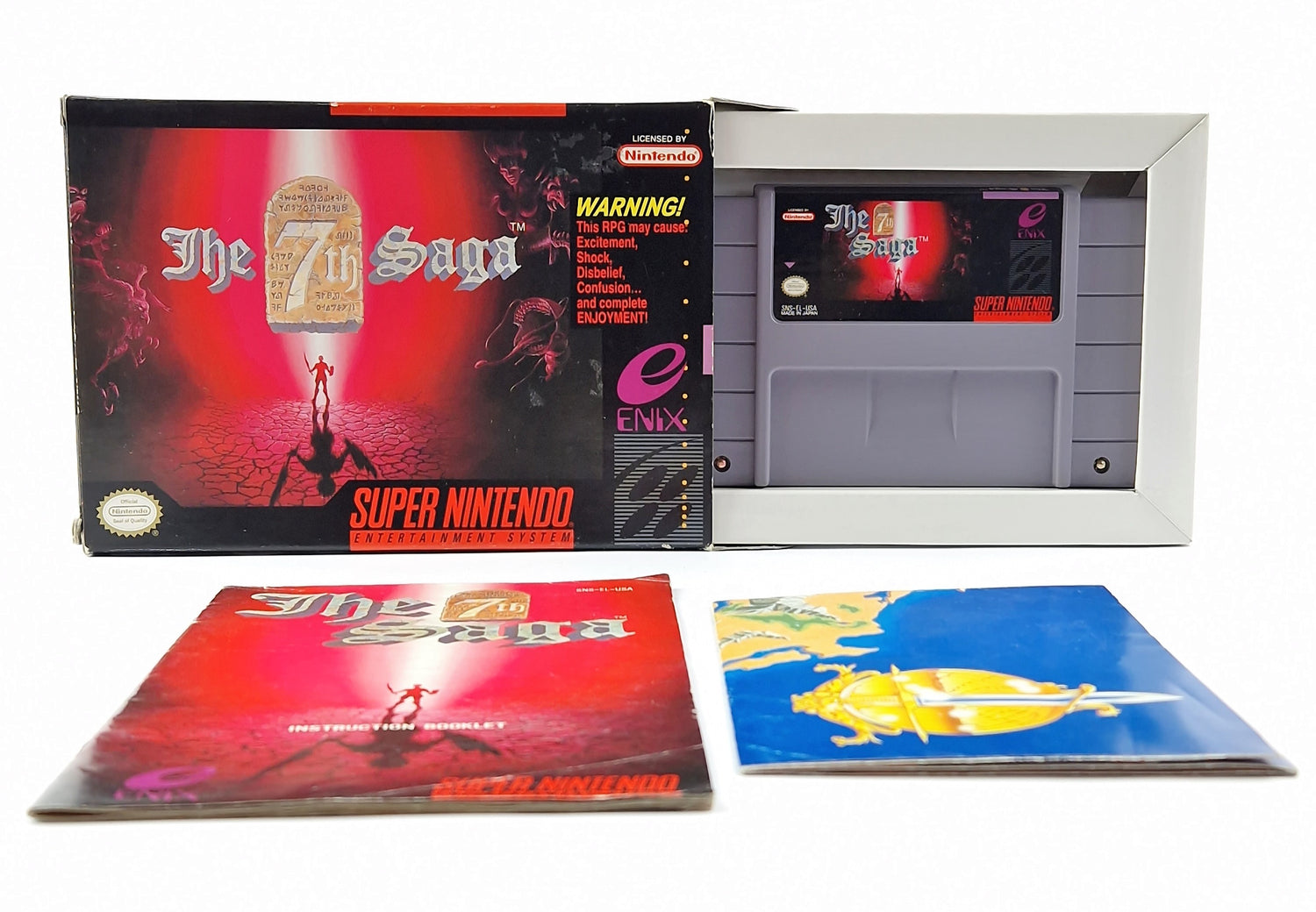 Super Nintendo Game: The 7th Saga - OVP / SNES Game CIB USA ENIX