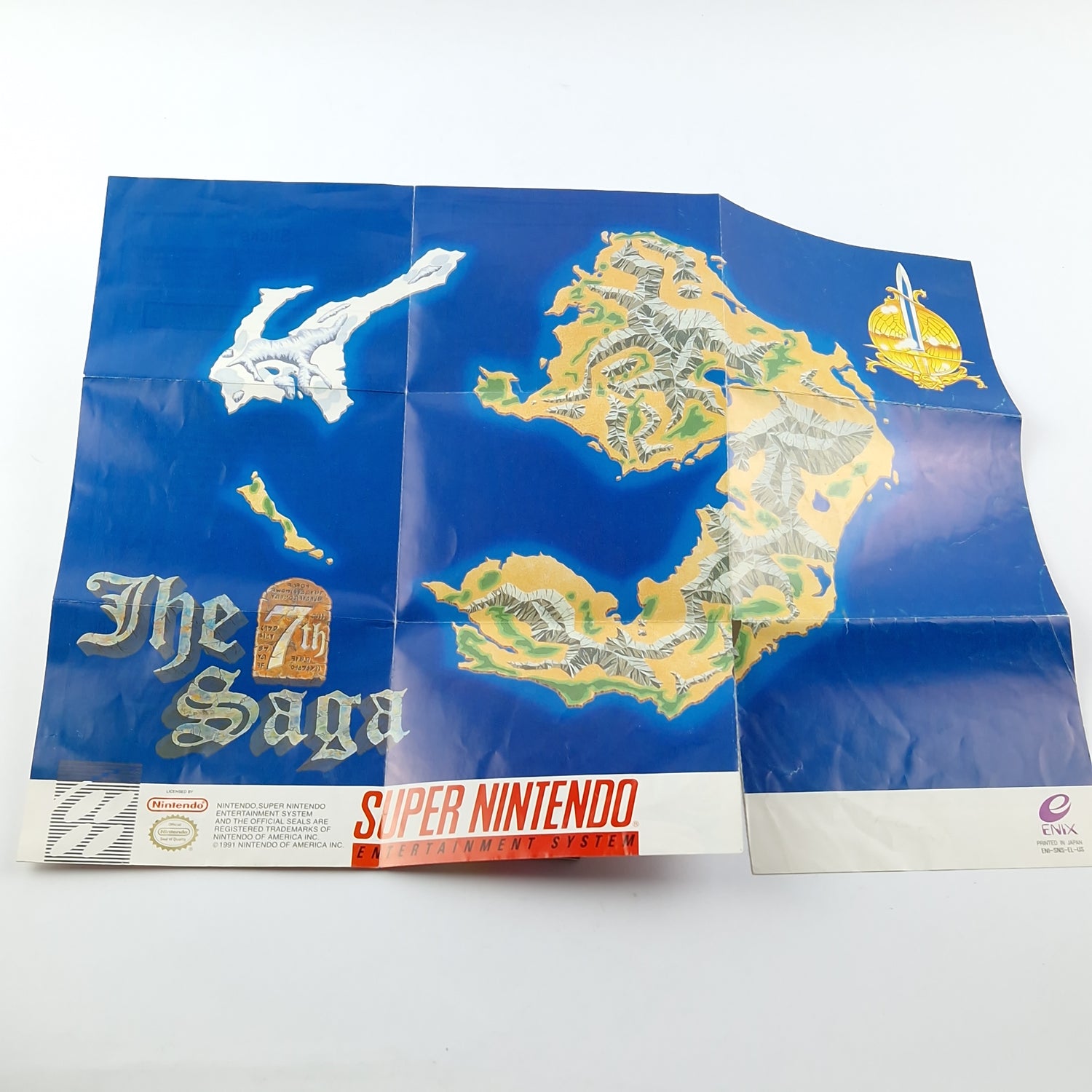 Super Nintendo Game: The 7th Saga - OVP / SNES Game CIB USA ENIX