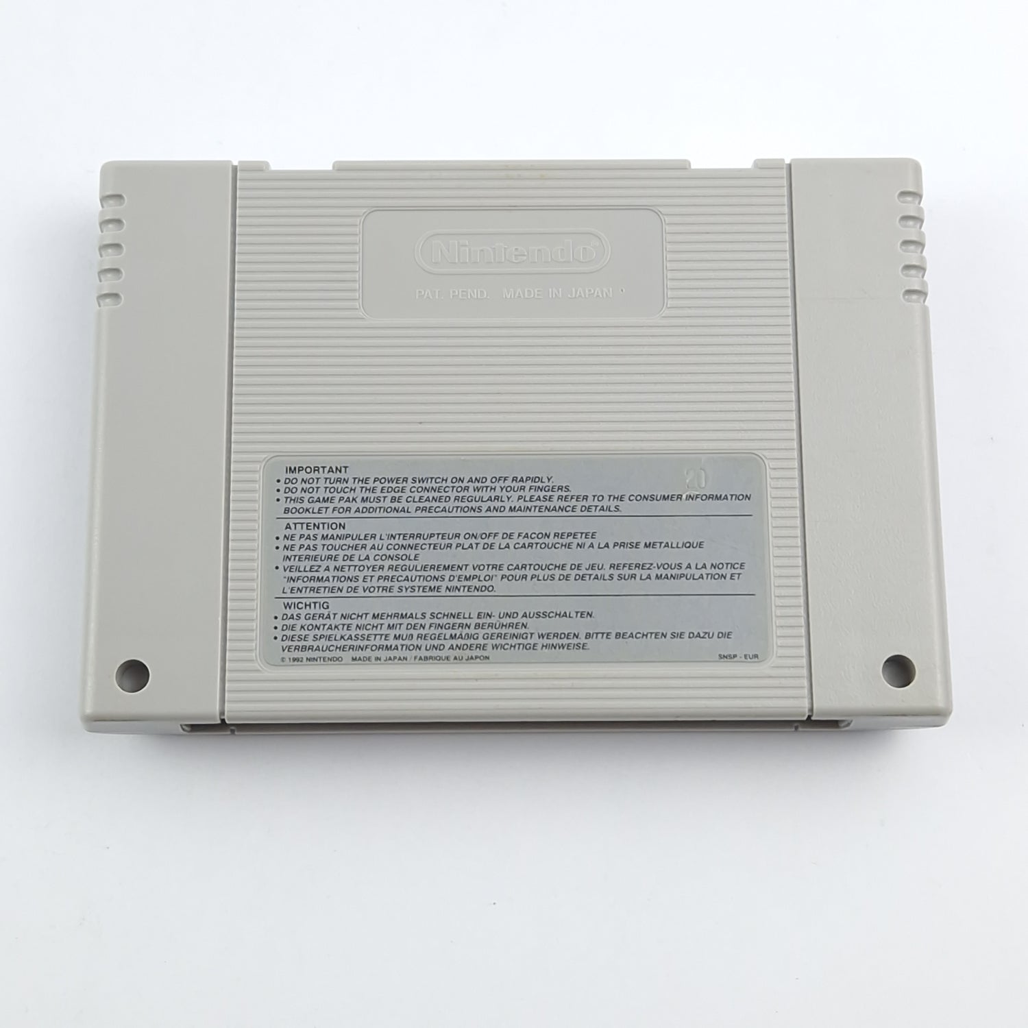 Super Nintendo Game: Phantom 2040 - SNES Module Cartridge PAL EUR