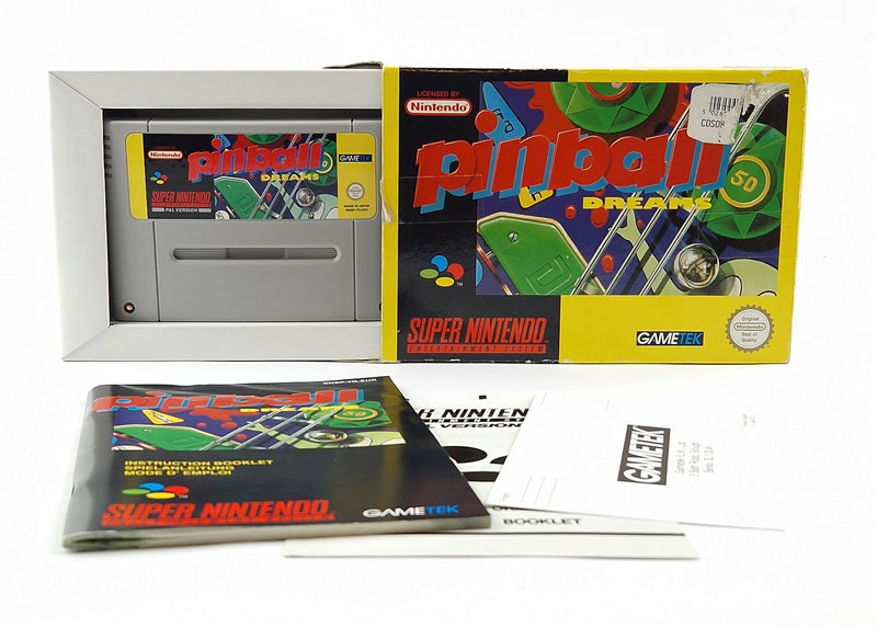 Super Nintendo game: Pinball Dreams - OVP instructions module / SNES cartridge PAL