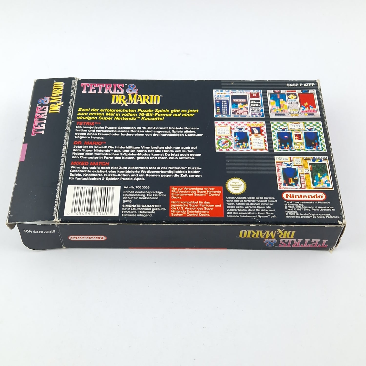 Super Nintendo Game: Tetris & Dr. Mario - OVP instructions module SNES cartridge