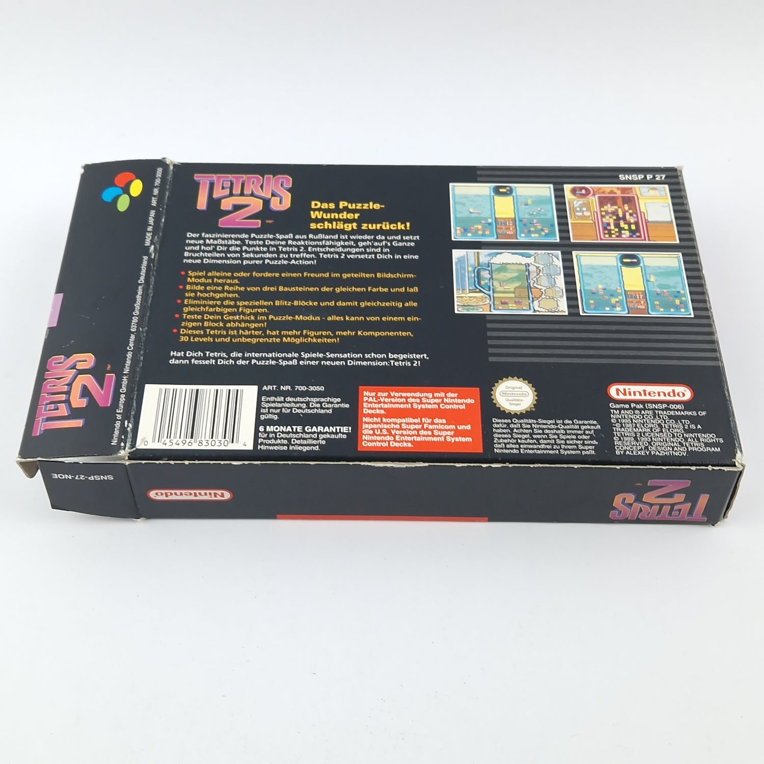 Super Nintendo game: Tetris 2 - OVP instructions module / SNES cartridge PAL